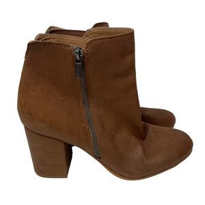 Lucky Brand Suede Brown Leather Heeled Booties